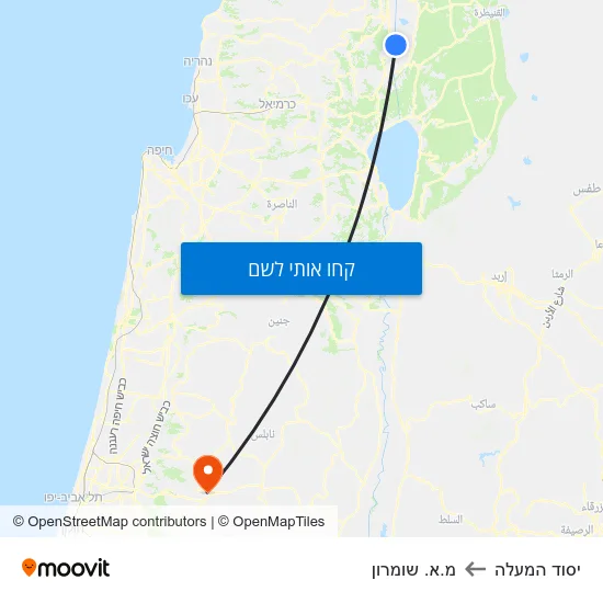 מפת יסוד המעלה למ.א. שומרון