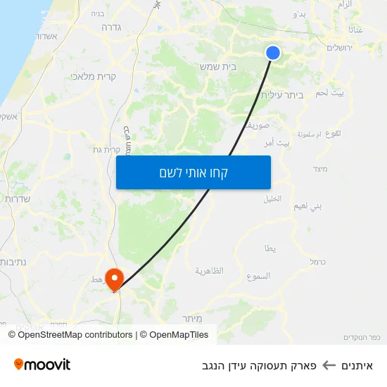 מפת איתנים לפארק תעסוקה עידן הנגב