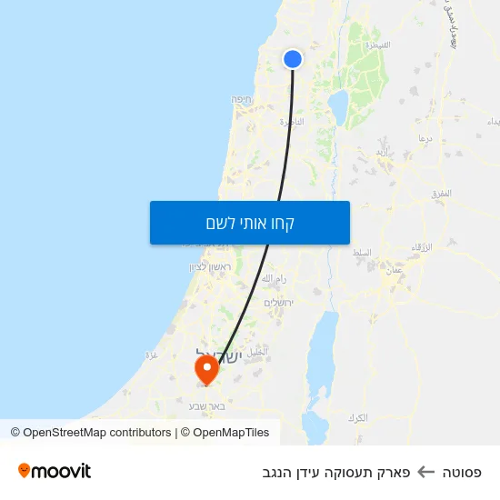 מפת פסוטה לפארק תעסוקה עידן הנגב