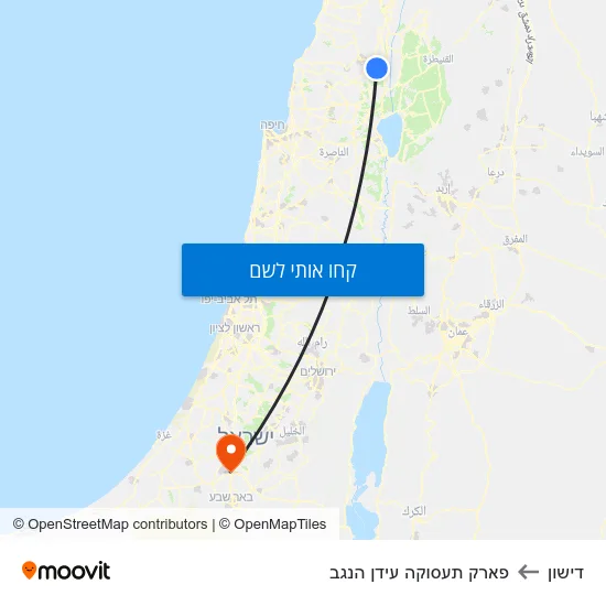 מפת דישון לפארק תעסוקה עידן הנגב
