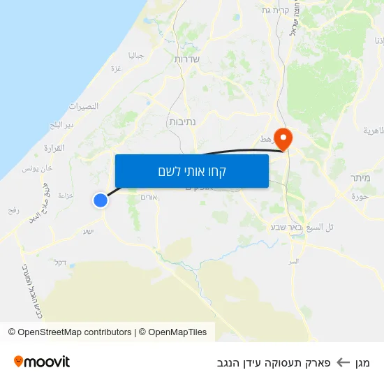 מפת מגן לפארק תעסוקה עידן הנגב