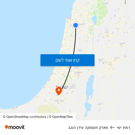 מפת רמת ישי לפארק תעסוקה עידן הנגב