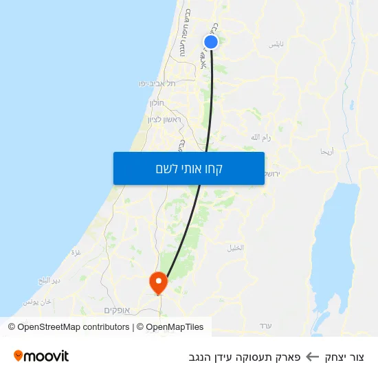 מפת צור יצחק לפארק תעסוקה עידן הנגב