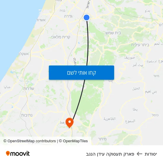 מפת יסודות לפארק תעסוקה עידן הנגב