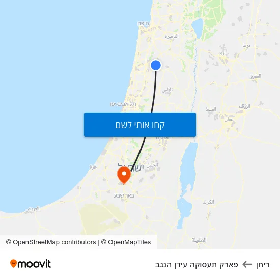 מפת ריחן לפארק תעסוקה עידן הנגב