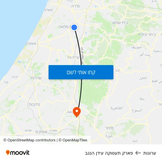 מפת ערוגות לפארק תעסוקה עידן הנגב