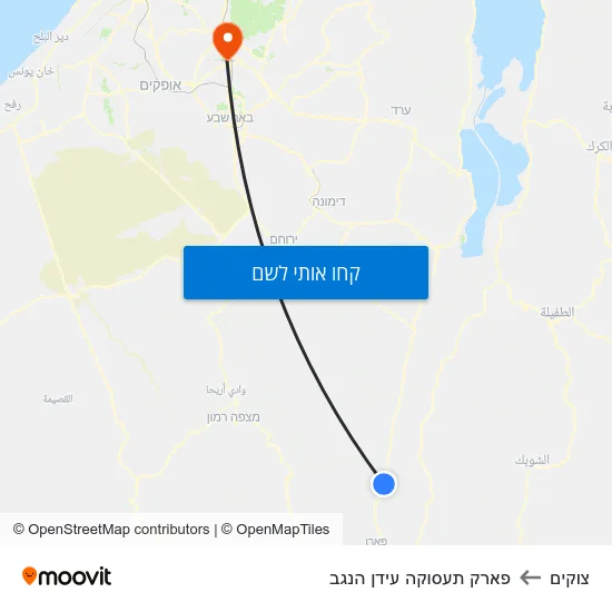 מפת צוקים לפארק תעסוקה עידן הנגב