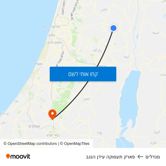מפת מגדלים לפארק תעסוקה עידן הנגב