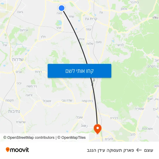 מפת עוצם לפארק תעסוקה עידן הנגב