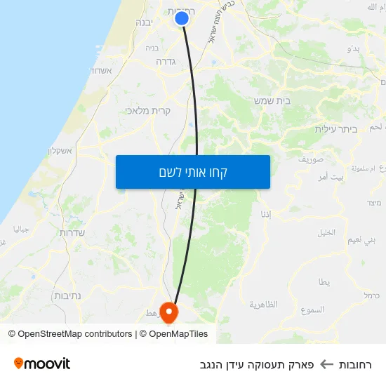 מפת רחובות לפארק תעסוקה עידן הנגב