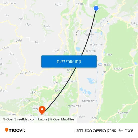 מפת ע'ג'ר לפארק תעשיות רמת דלתון