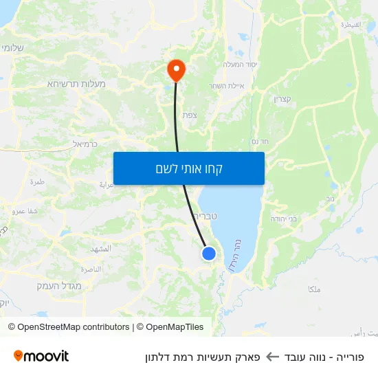 מפת פורייה - נווה עובד לפארק תעשיות רמת דלתון