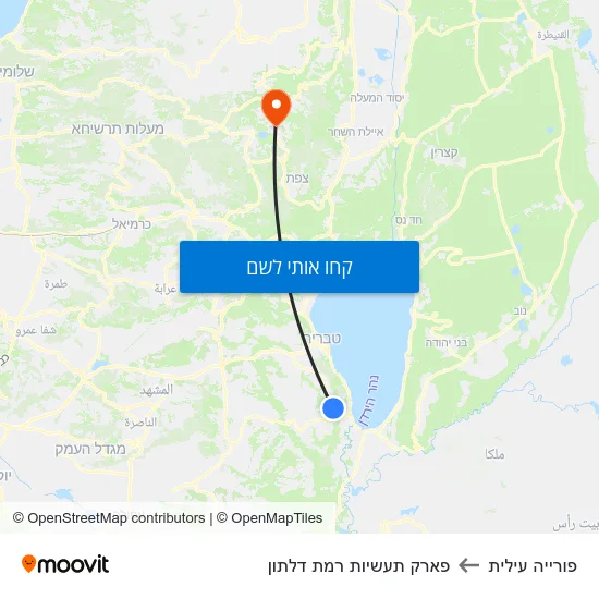 מפת פורייה עילית לפארק תעשיות רמת דלתון