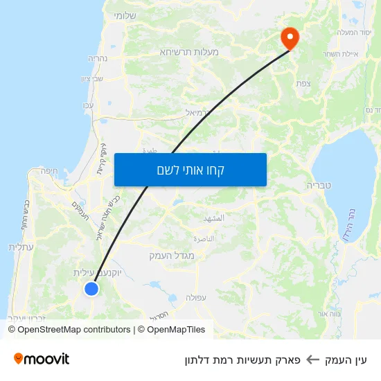 מפת עין העמק לפארק תעשיות רמת דלתון