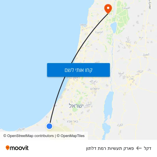 מפת דקל לפארק תעשיות רמת דלתון