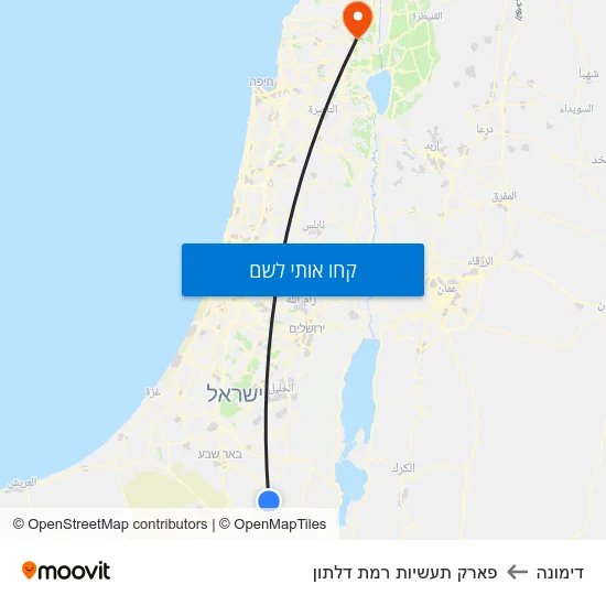 מפת דימונה לפארק תעשיות רמת דלתון