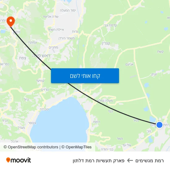מפת רמת מגשימים לפארק תעשיות רמת דלתון