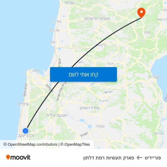 מפת פוריידיס לפארק תעשיות רמת דלתון