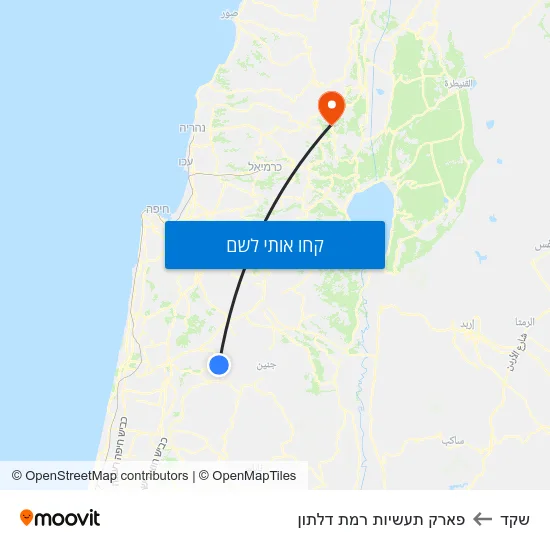 מפת שקד לפארק תעשיות רמת דלתון