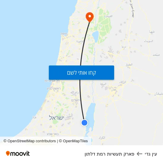 מפת עין גדי לפארק תעשיות רמת דלתון