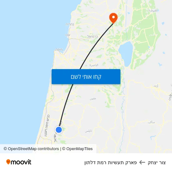 מפת צור יצחק לפארק תעשיות רמת דלתון