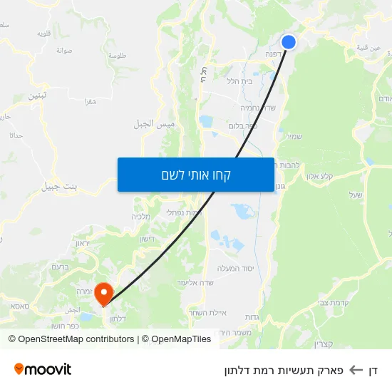 מפת דן לפארק תעשיות רמת דלתון