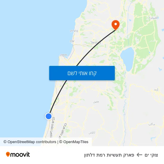 מפת צוקי ים לפארק תעשיות רמת דלתון
