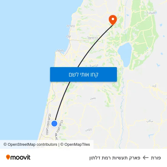 מפת פורת לפארק תעשיות רמת דלתון