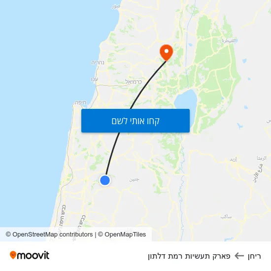 מפת ריחן לפארק תעשיות רמת דלתון