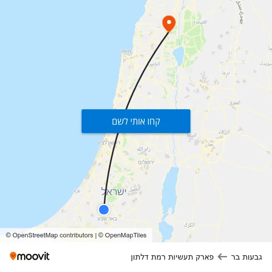 מפת גבעות בר לפארק תעשיות רמת דלתון