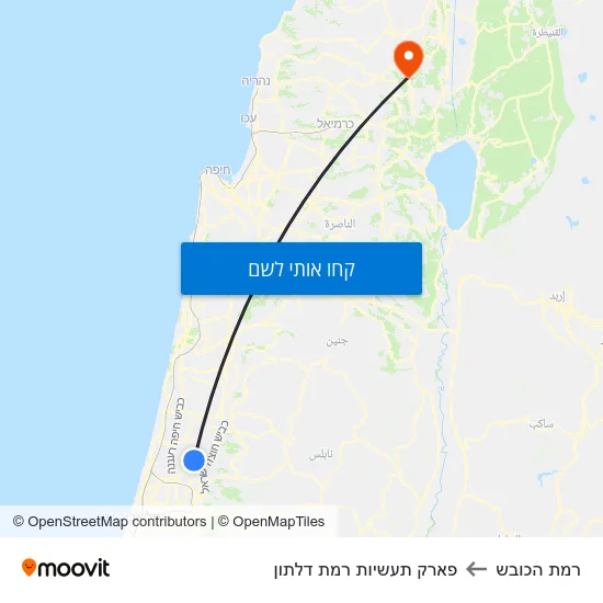 מפת רמת הכובש לפארק תעשיות רמת דלתון