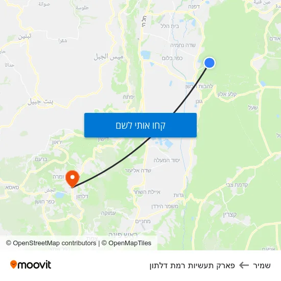 מפת שמיר לפארק תעשיות רמת דלתון