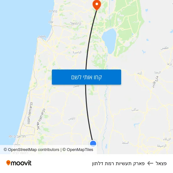 מפת פצאל לפארק תעשיות רמת דלתון