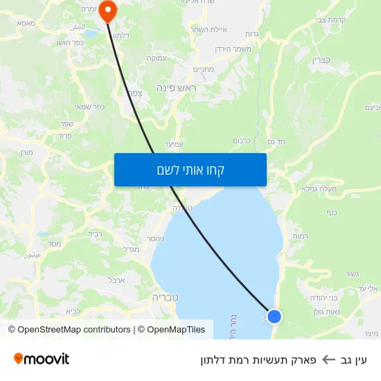מפת עין גב לפארק תעשיות רמת דלתון
