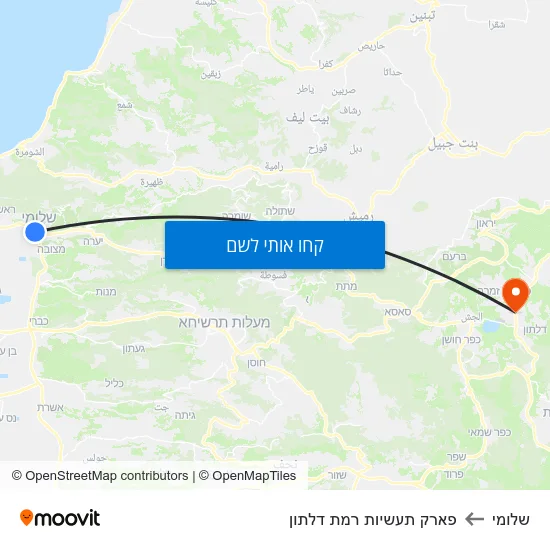מפת שלומי לפארק תעשיות רמת דלתון