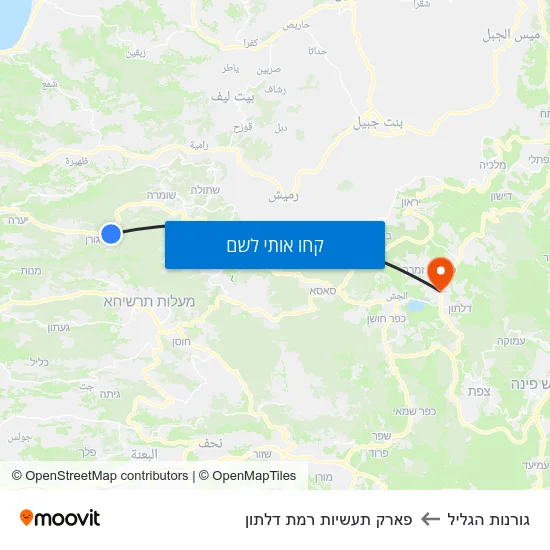מפת גורנות הגליל לפארק תעשיות רמת דלתון