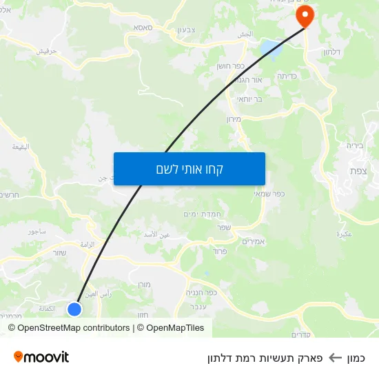 מפת כמון לפארק תעשיות רמת דלתון