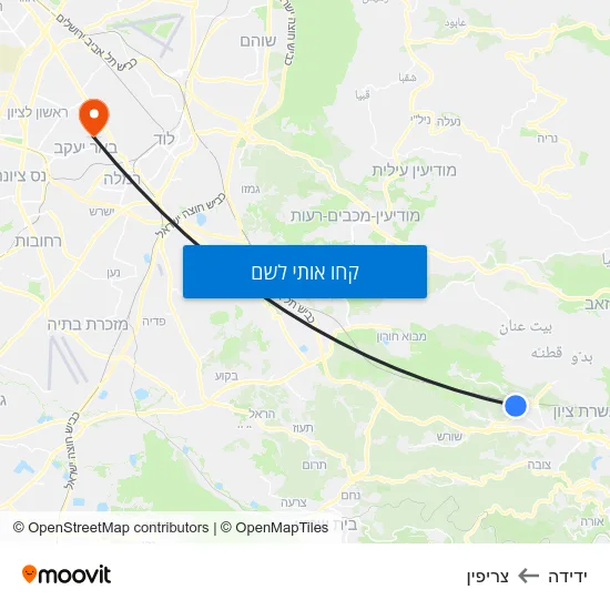 מפת ידידה לצריפין