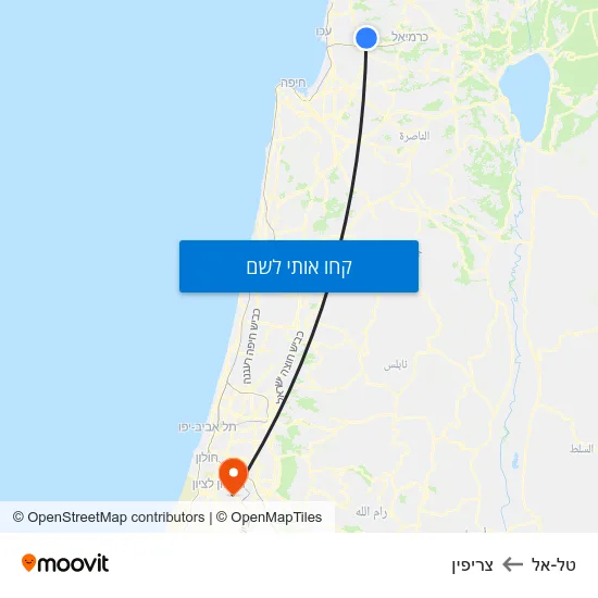 מפת טל-אל לצריפין