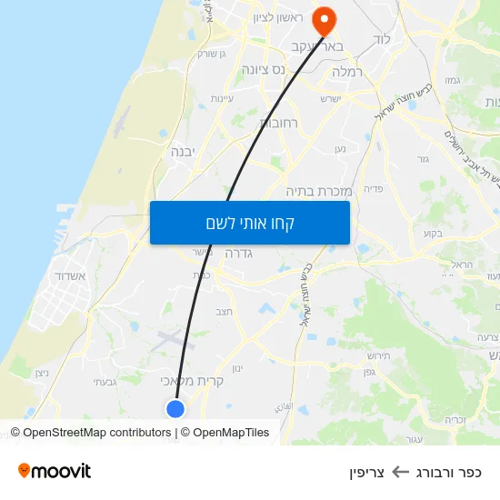 מפת כפר ורבורג לצריפין