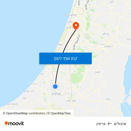 מפת שיבולים לצריפין