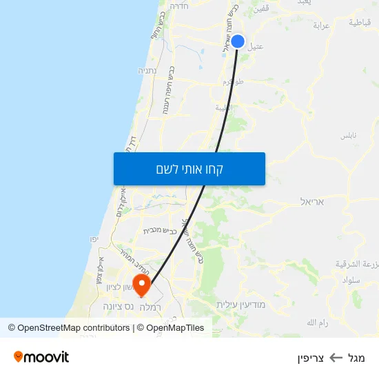 מפת מגל לצריפין