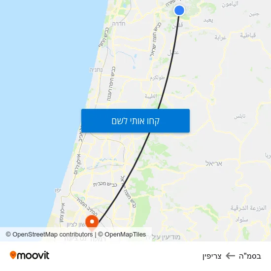 מפת בסמ"ה לצריפין