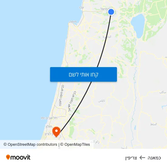 מפת כמאנה לצריפין
