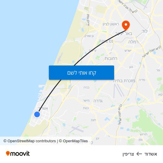 מפת אשדוד לאשדוד