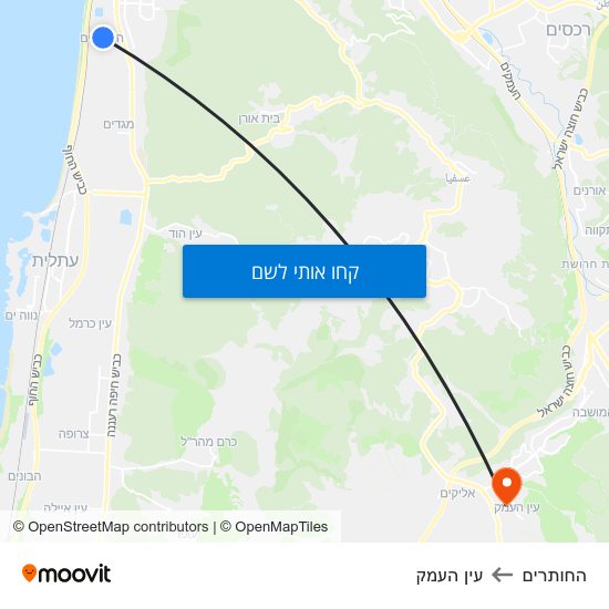 מפת החותרים לעין העמק