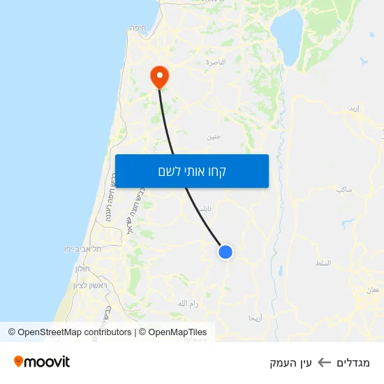 מפת מגדלים לעין העמק