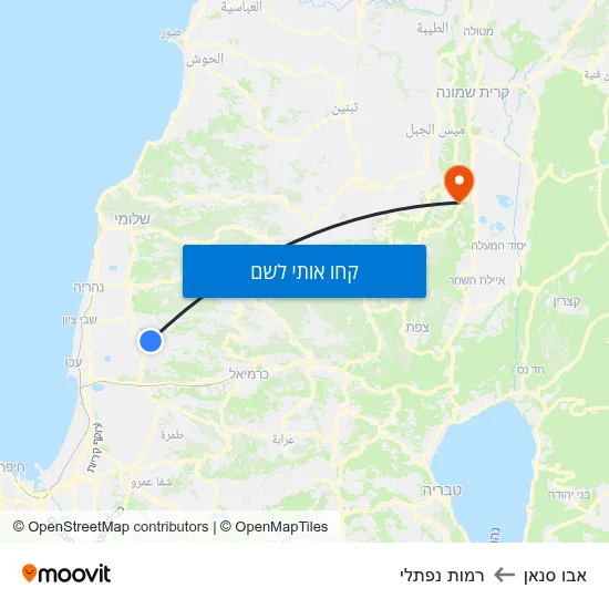 מפת אבו סנאן לרמות נפתלי