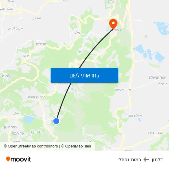 מפת דלתון לרמות נפתלי