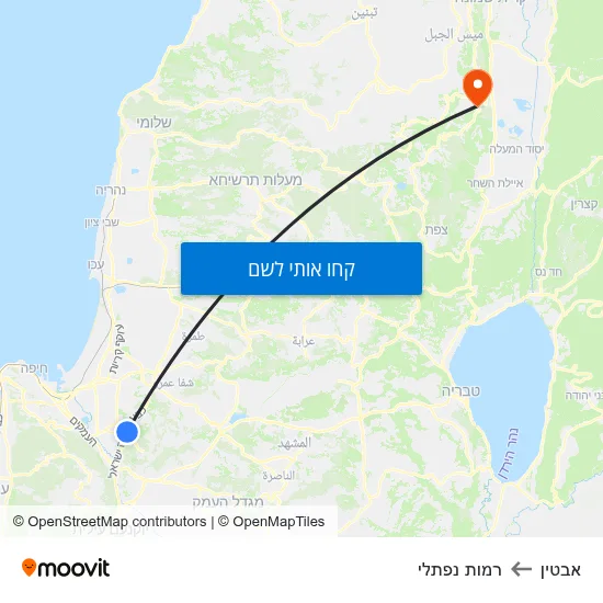 מפת אבטין לרמות נפתלי